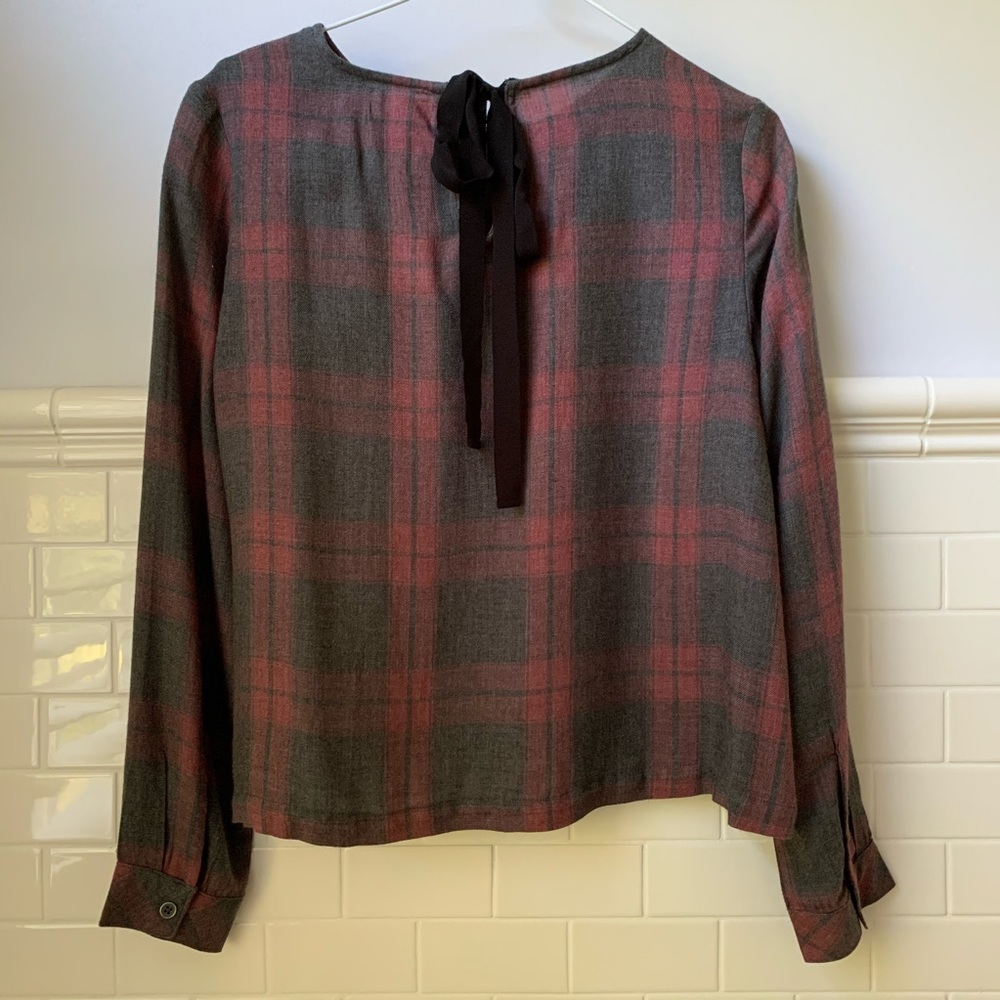 Plaid Ribbon Top - Picture 2 of 4
